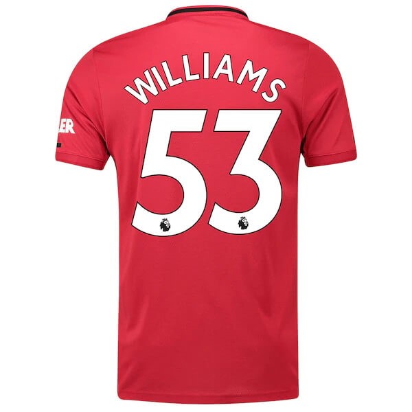 Replicas Camiseta Manchester United NO.53 Williams 1ª 2019/20 Rojo